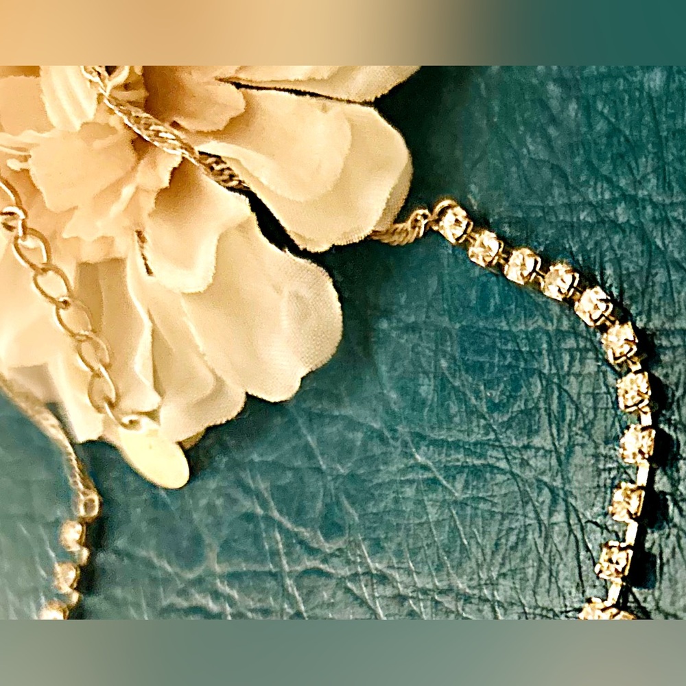 Rhinestone Fringe Necklace - Women Jewelry - Picture 4 of 8